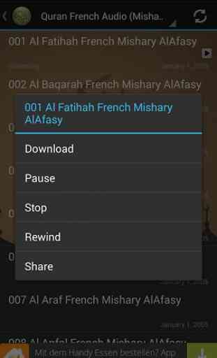 Coran MP3 en Arabe et Francais 4