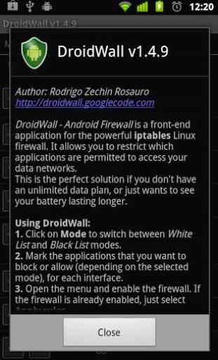 DroidWall - Android Firewall 2