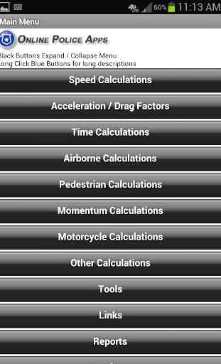 Accident Recon Calculator Demo 1