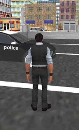 Police et voiture simulateur de jeu 3D 2