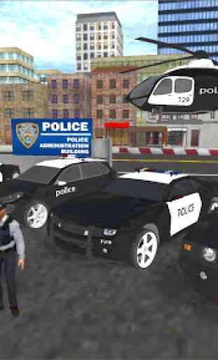 Police et voiture simulateur de jeu 3D 3