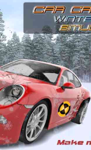Car Crash Test Winter Road Simulator 2