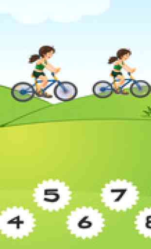 Actif! Jeu Pour Les Enfants À Apprendre À Compter 1-10 Avec Vélos 3