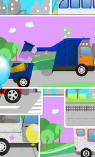 Camion et Voiture pour Enfants - Activités, Puzzles, Coloriages et Jeux de Voitures Avec Moo Moo Lab 4