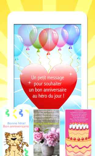 Joyeux anniversaire - Cartes de voeux: Bon anniversaire Messages - Text sur images 3
