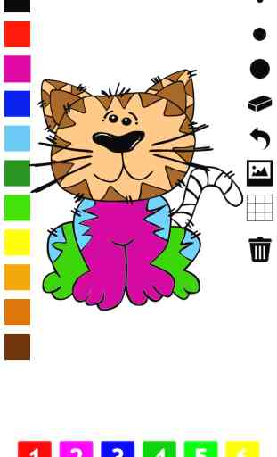 Livre à colorier des chats pour les petits enfants: apprendre à jouer avec et peindre les photos de chat, animal familier, chaton, chat persan, siamois. Jeu pour la maternelle ou l'école. 1