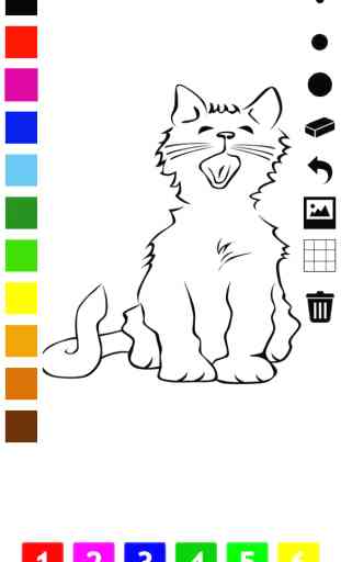 Livre à colorier des chats pour les petits enfants: apprendre à jouer avec et peindre les photos de chat, animal familier, chaton, chat persan, siamois. Jeu pour la maternelle ou l'école. 2
