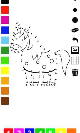 Peinture par numéros pour les enfants: Livre de coloriage, relier les points, les jeux et les exercices avec des animaux, ours, chien, cheval, porc, lapin et le rat. Jeu de puzzle et d'apprendre, de la peinture et compter 2