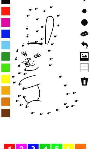 Peinture par numéros pour les enfants: Livre de coloriage, relier les points, les jeux et les exercices avec des animaux, ours, chien, cheval, porc, lapin et le rat. Jeu de puzzle et d'apprendre, de la peinture et compter 4