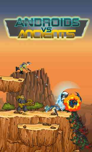 Androids vs Ancients - soldats de robot de combat créatures anciennes 1