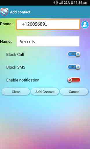bloquant SMS, appel bloqueur 2