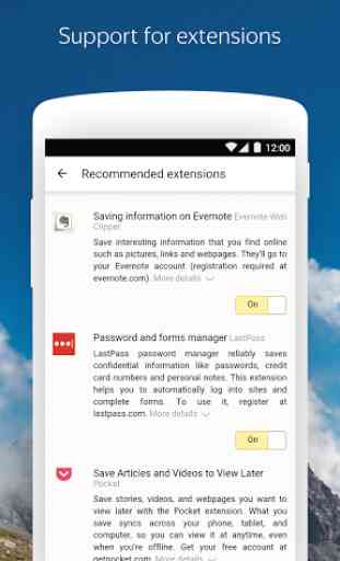 Yandex Browser pour Android 2