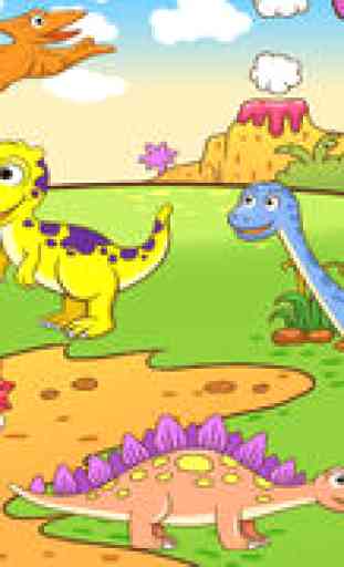 Jeu éducatif sur les dinosaures pour les enfants de 2-5 ans: Jeux et casse-tête pour l'école préparatoire, maternelle ou primaire avec Tyrannosaurus Rex, Triceratops et plus. Amusant avec des fossiles, des reptiles, des amphibiens, des lézards 1