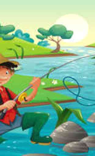 Jeu pour les tout-petits 2-5 ans sur la pêche: Jeux, puzzles et des énigmes de la maternelle, école maternelle ou l'école maternelle. Apprendre avec la mer, l'eau, poissons, canne à pêche pêcheur et. 1