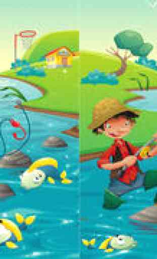 Jeu pour les tout-petits 2-5 ans sur la pêche: Jeux, puzzles et des énigmes de la maternelle, école maternelle ou l'école maternelle. Apprendre avec la mer, l'eau, poissons, canne à pêche pêcheur et. 2