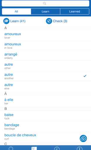Français <> Anglais Dictionnaire + Entraîneur de vocabulaire 3