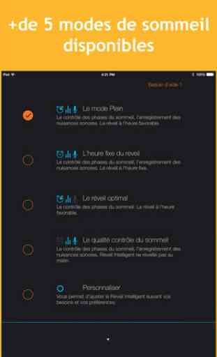 Réveil Intelligent pour l'iPad : les phases de sommeil & l'enregistrement des bruits 3
