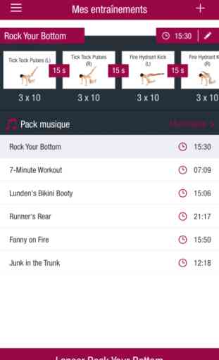Runtastic Butt Trainer : Muscler fessiers, cuisses 1