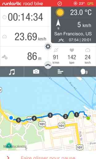 Runtastic Road Bike PRO: GPS vélo de route vitesse 1