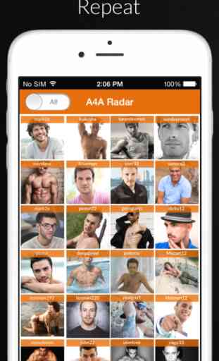 Adam4Adam RADAR - application de rencontres chat et réseau social pour hommes gais, bisexuels et curieux - A4A Radar 4