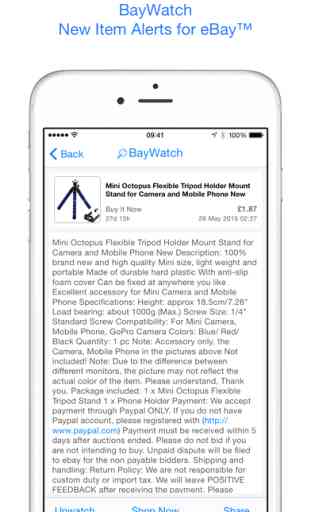 BayWatch - Auction Alerts & Deal Finder for eBay 4