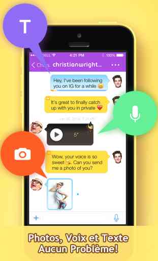Chat for Instagram - Send private text messages, photos, voices and stickers to your insta.gram followers and friends 3
