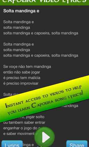 Capoeira Video Lyrics 1