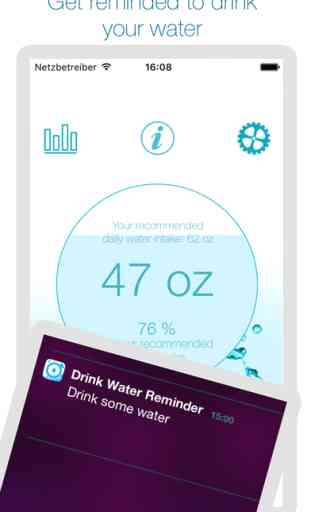 Boire de l'eau - Aqua: Rappel, Suivi et Calculateur 3
