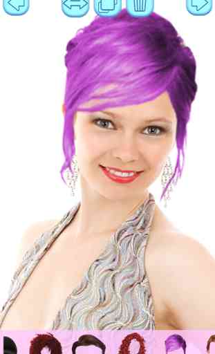 Cheveux couleur changement application -  Essayer différentes coiffures avec perruque 4