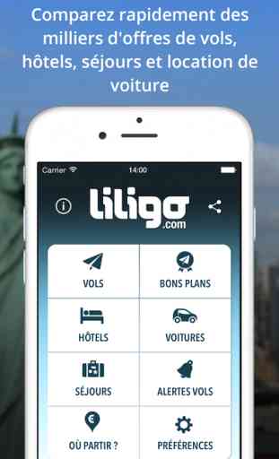 Liligo: Comparateur de vols, voitures et hôtels 1