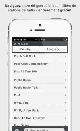 OneTuner Pro Radio Player for iPhone, iPad, iPod Touch - tunein to 65 genres! 3