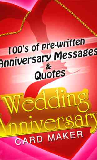 Anniversaire de mariage Card Maker - Envoyer un message d'anniversaire de mariage heureux romantique et salutation à votre mari, femme ou entre amis 1