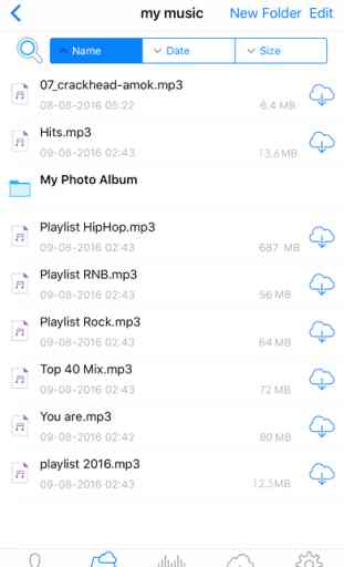 Free Mp3 music player & playlist manager for Dropbox library 1