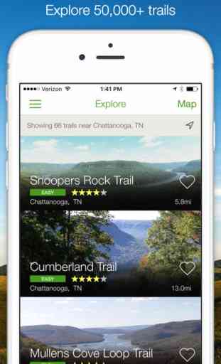 AllTrails Rando Sentiers Carte (Android/iOS) image 1