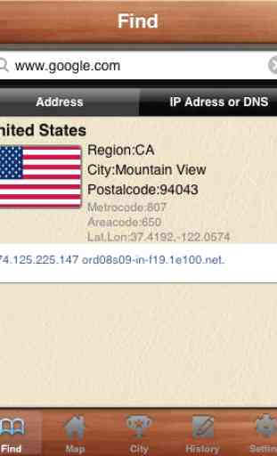 Lieu Finder (adresse, adresse IP, DNS, le nom) 1