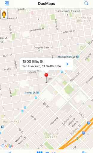 DuoMaps avec Google Maps™ et Street View™ 2