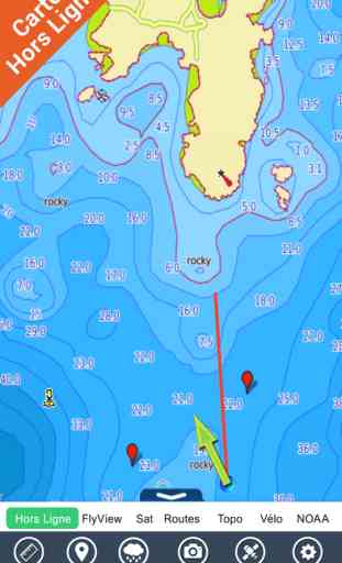 Côte d'Azur GPS HD cartes nautiques et navigation 3