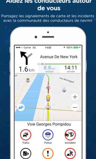 Navmii GPS États-Unis: Navigation, cartes et trafic (Navfree GPS) 3