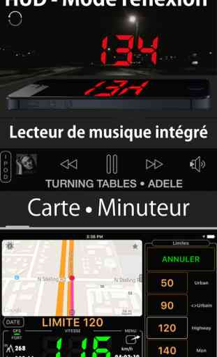 Compteur De Vitesse. GPS boîte noir et Carte + ATH 2
