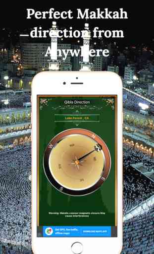 Qibla-Makkah Trouver Direction 3