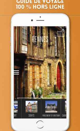 Rennes Guide de Voyage avec Carte Offline 1