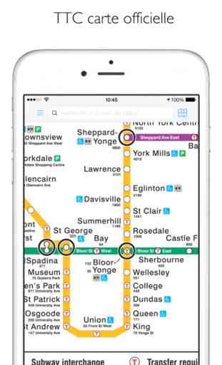 Toronto Subway - Carte et planificateur d'itinérai 1