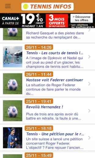Tennis Actualités : Live , infos et resultats 1