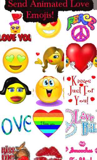 Amour Emojis - Envoyer un nouveau texte animé Messages image l'utilisation d'émoticônes 2