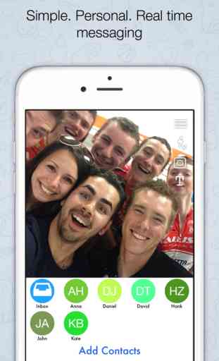 Quikchat discussion après Lumière Selfie  Photo & Caméscope Messenger 1