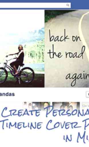 Cover Photo Maker gratuit sur Facebook - Design and create your own custom Facebook profile page covers that reflects your personality! 1