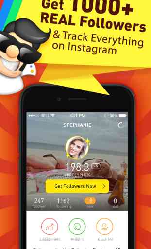 Abonnés Powers pour Instagram – app gratuite de surveillance d’abonnements et de désabonnements 1