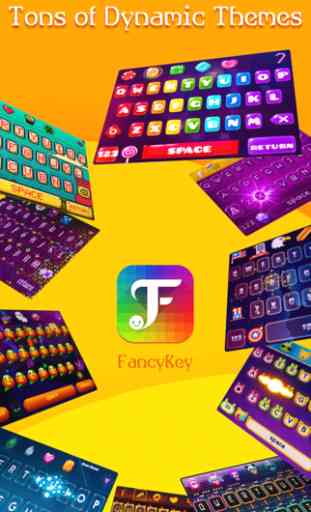 FancyKey - Emoji clavier avec Thèmes, GIF 1