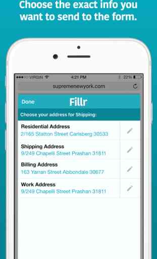 Fillr - Remplissage automatique pour mobile. 3