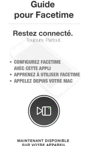 Guide pour Facetime et Facetime Audio 1